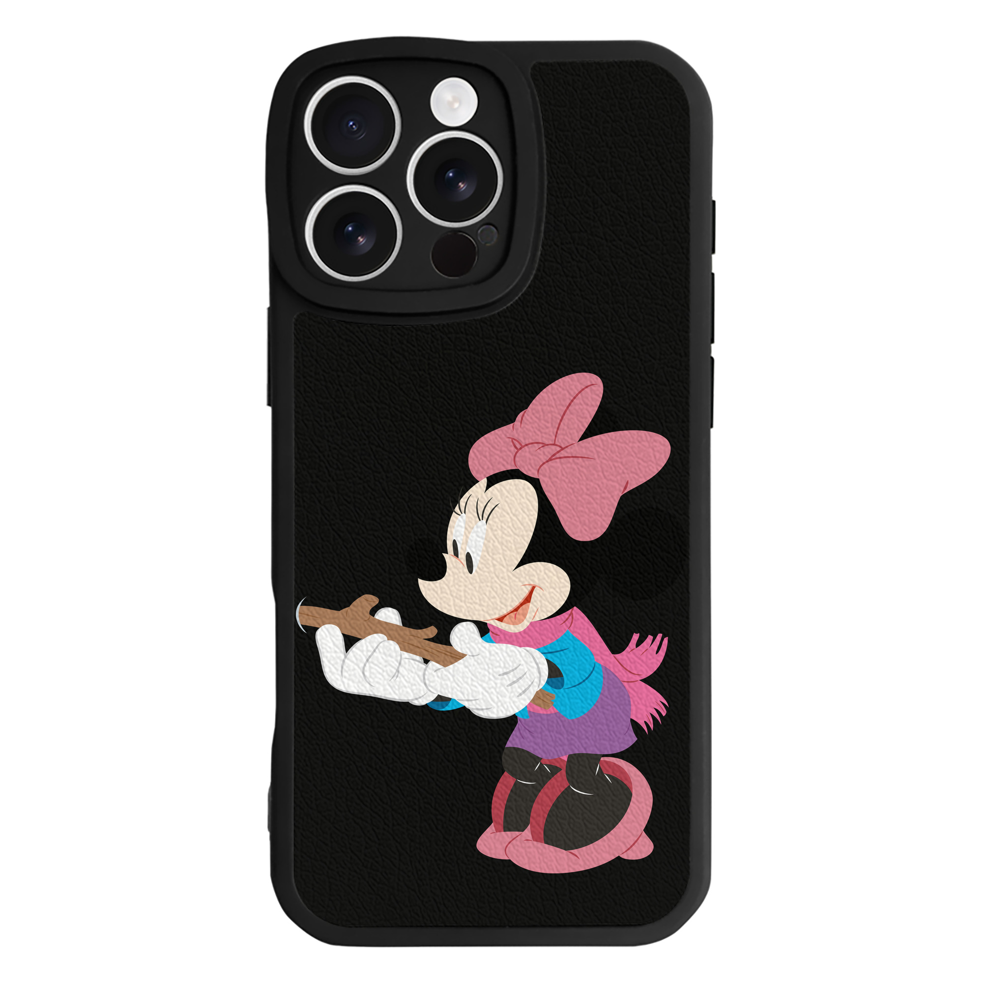 （画像用） ミッキーマウス Mickey Mouse 【iPhone 16シリーズ対応】シリコンスマホケース（レザー調） 材質：シリコン
